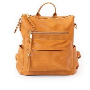 Pink cove dawn bag with leopard print bag strap